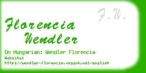florencia wendler business card